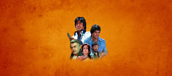 Stars of Yeh Dosti with an orange background
