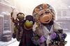 The Muppets as characters from A Christmas Carol, featuring Kermit the Frog and Miss Piggy. 