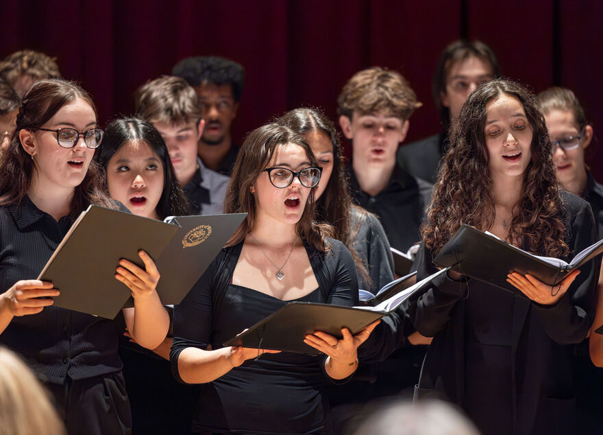 A choir singing