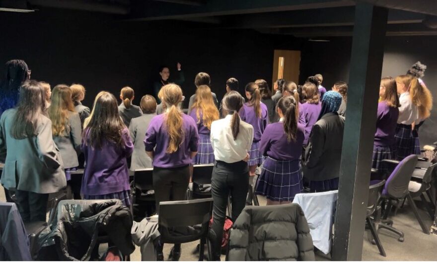 Back of a school choir
