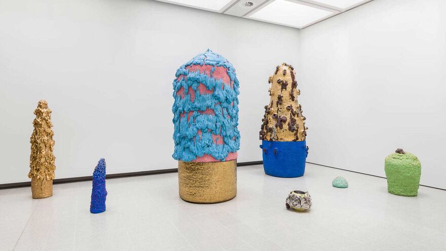 Takuro Kuwata's works in an exhibition space