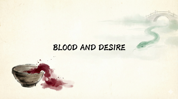 An ink wash painting showing the title 