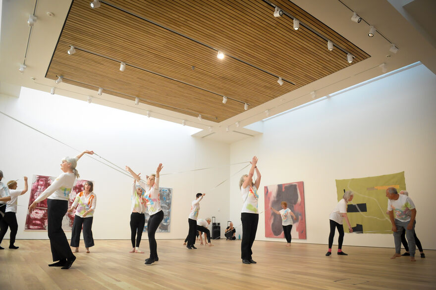 Members of Elder's Dance performing in the Mead Gallery