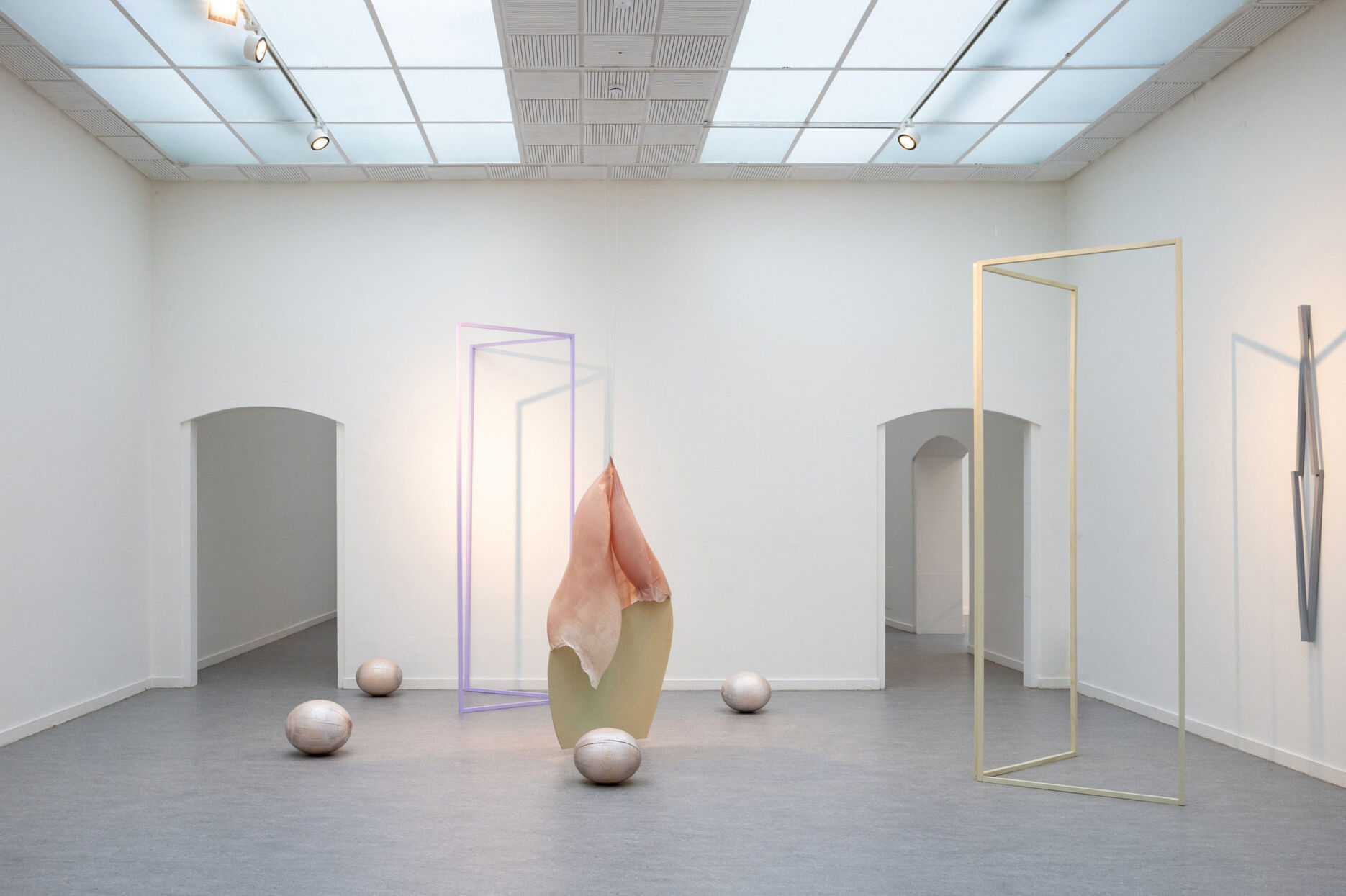 Sculptures by Daiga Grantina in a gallery space