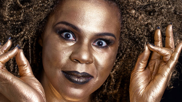 Desiree Burch painted in gold Desiree Burch painted in gold