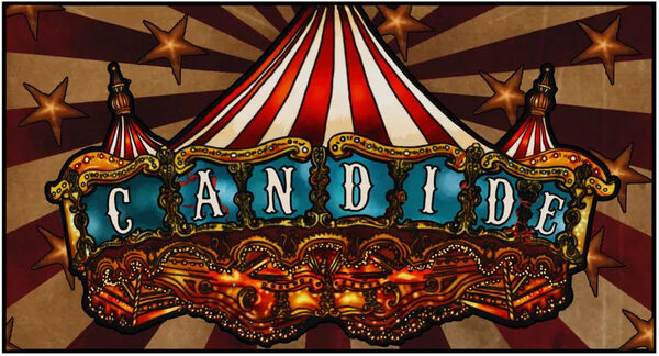 A colorful, old-fashioned picture showing the title 