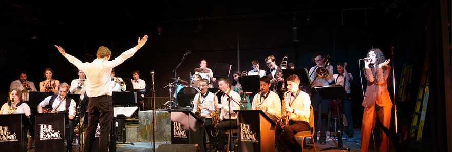 Big Band playing on stage