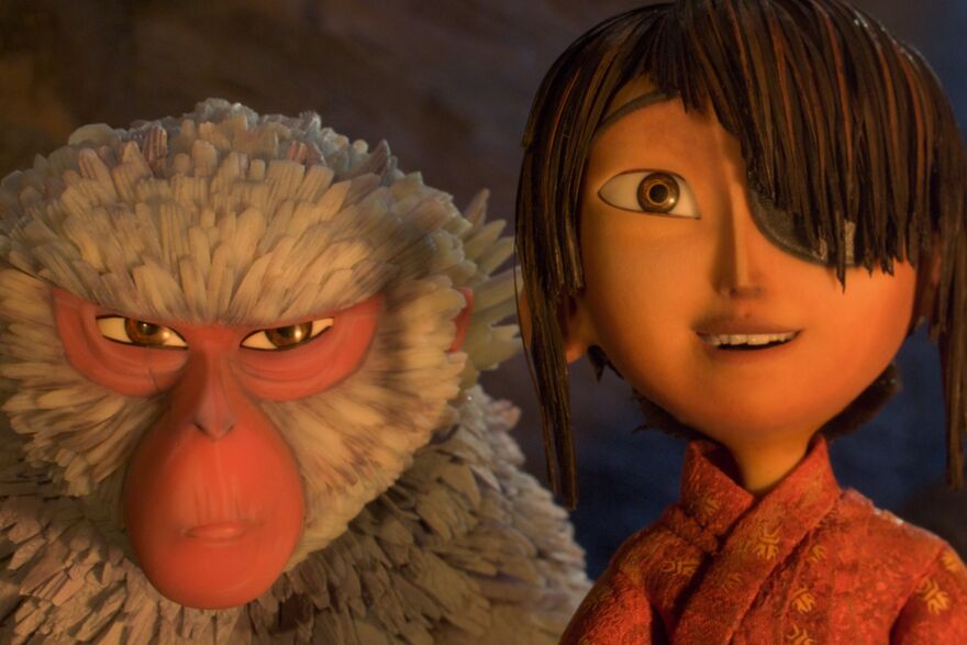 Animation of a monkey and a young girl