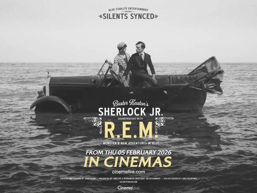 Official film poster for REM x Buster Keaton's Sherlock Jr.  