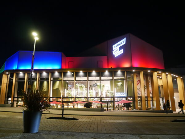 Warwick Arts Centre Exterior at night