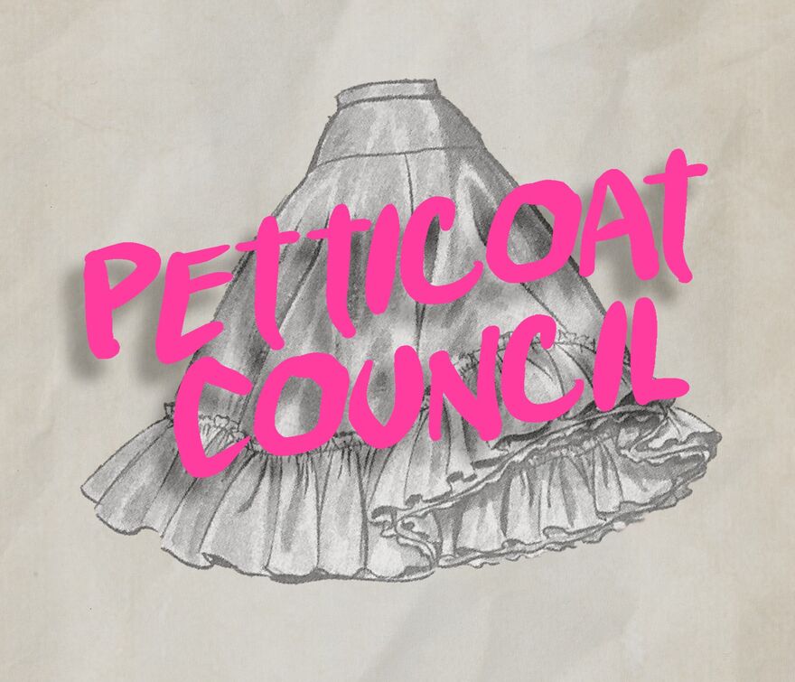 Petticoat Council Logo, text says 