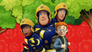 Fireman Sam with his friends