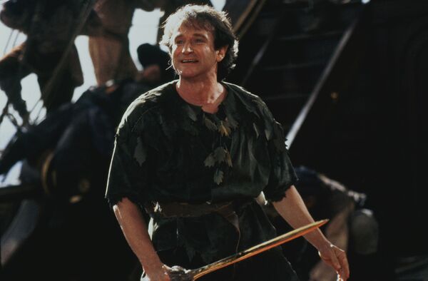 Robin Williams as Peter Pan. Robin Williams as Peter Pan.