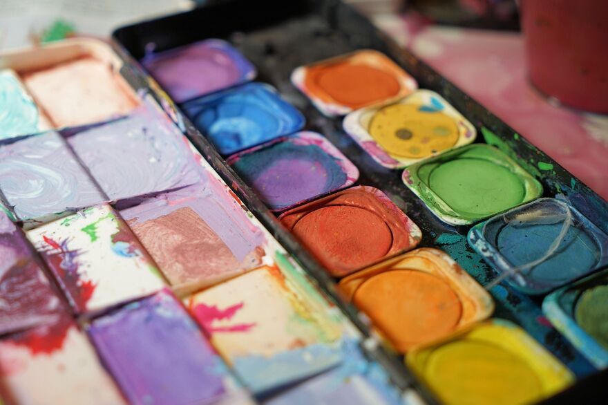 A watercolour palette