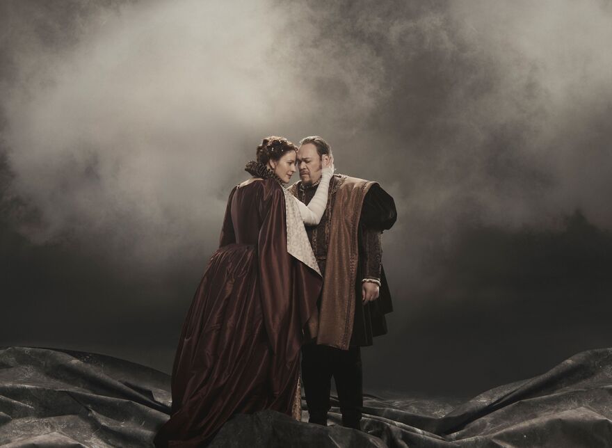 Baritone Quinn Kelsey as Macbeth and Lise Davidsen as Lady Macbeth