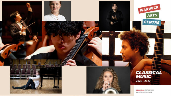 Composite Image of several orcehstal musicians