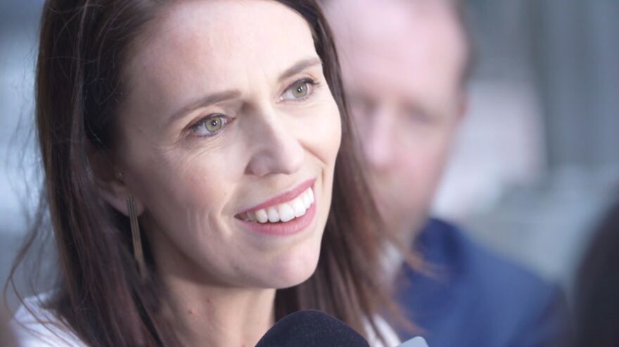Jacinda Ardern smiling. 