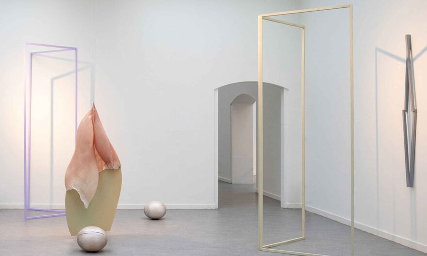 Sculptures by Daiga Grantina in a gallery space