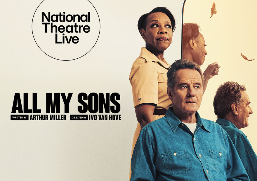 Bryan Cranston and Marianne Jean-Baptiste look upwards. They are both reflected in a mirror. 