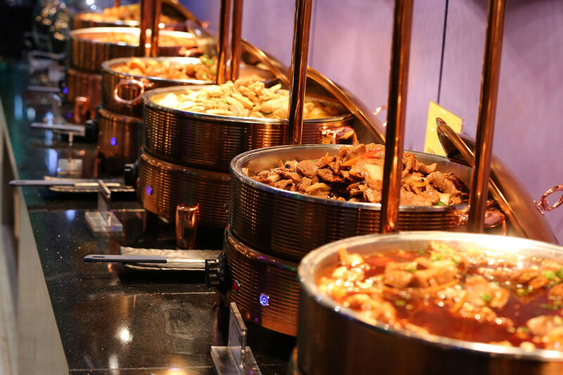 A selection of foods in serving dishes
