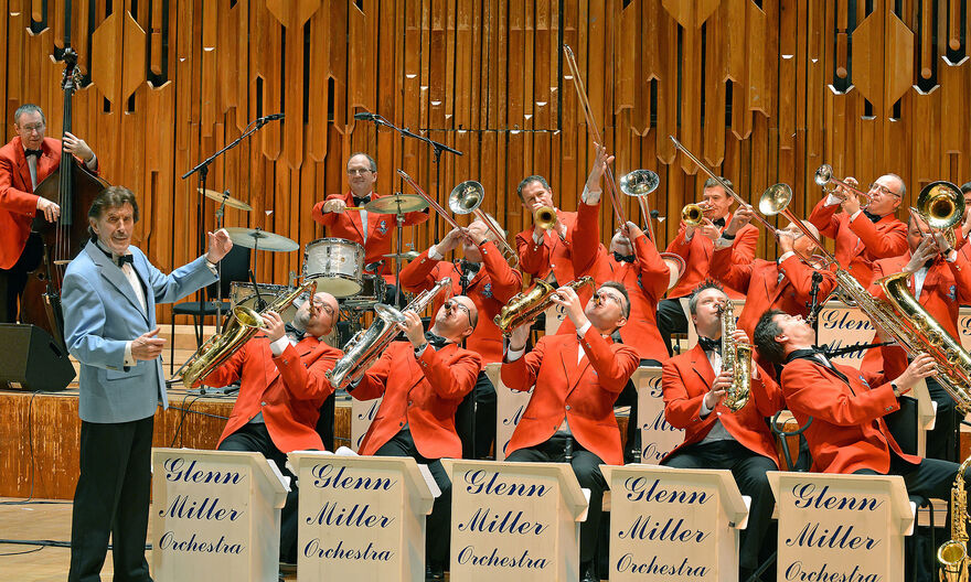 A big band orchestra on stage