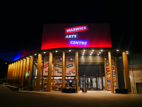 Warwick Arts Centre Exterior at night