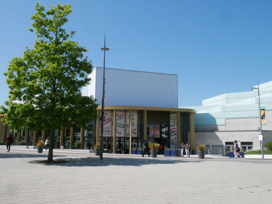 Warwick Arts Centre Exterior with tree to the left