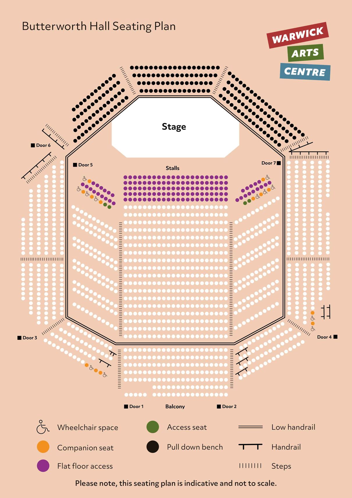 Seating plan of Butterworth Hall