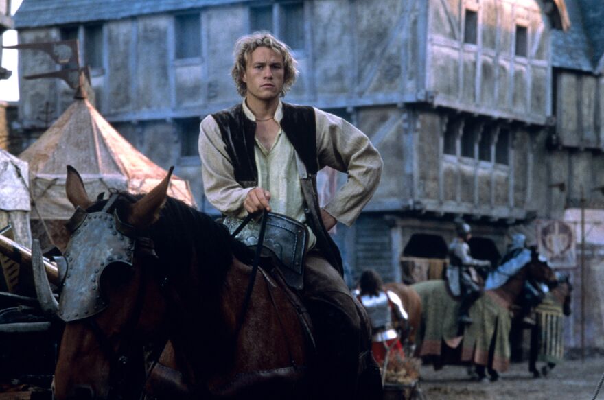 Haeth Ledger sat on a horse