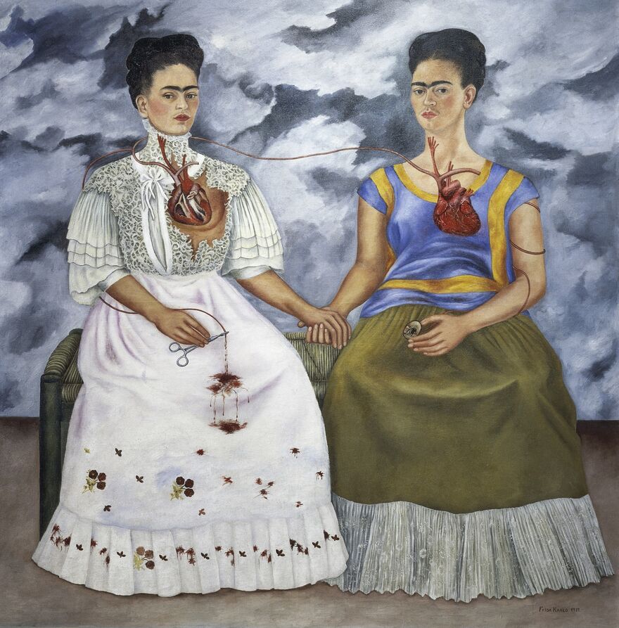 The Two Fridas, 1939, Frida Kahlo, Museo de Arte Moderno, De Agostini Picture Library, G. Dagli Orti, Bridgeman Images