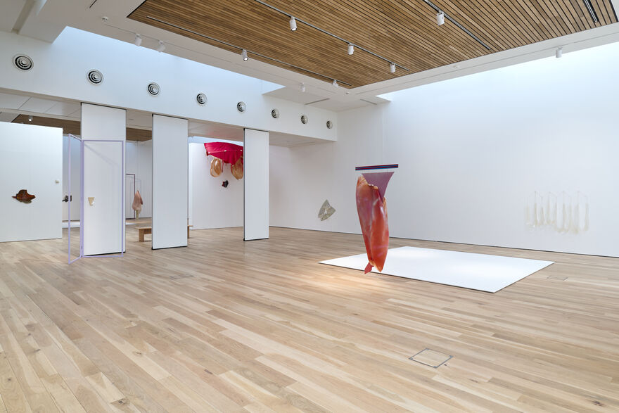 Sculptures by Daigaa Grantina in a gallery space