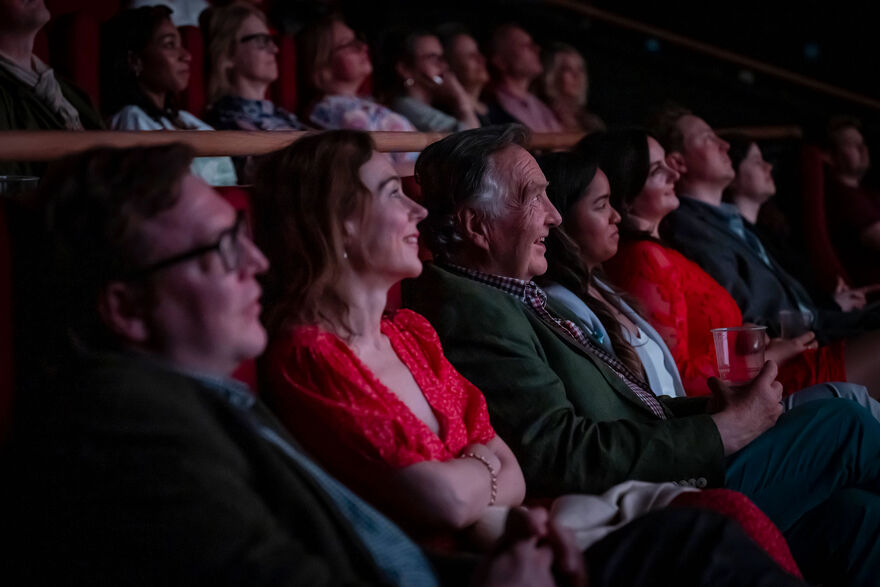 Cinema audiences watching a film