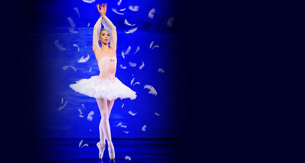 A ballet dancer performing as the Swan Queen from Swan Lake.